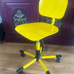 Small Yellow Swivel Chair