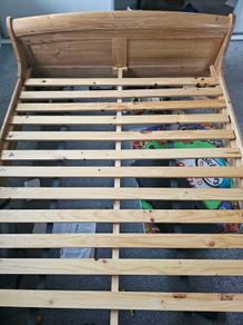 solid oak king size sleigh bed base