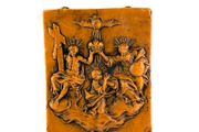Antique wax picture Coronation of Mary