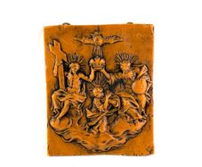 Antique wax picture Coronation of Mary