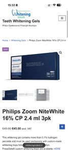 Philips Zoom! NiteWhite 16% Carbamide Peroxide