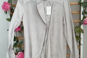 blouse Bnwt yaya biker shade long sleeve beige blouse size 36