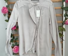 blouse Bnwt yaya biker shade long sleeve beige blouse size 36