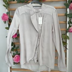 blouse Bnwt yaya biker shade long sleeve beige blouse size 36