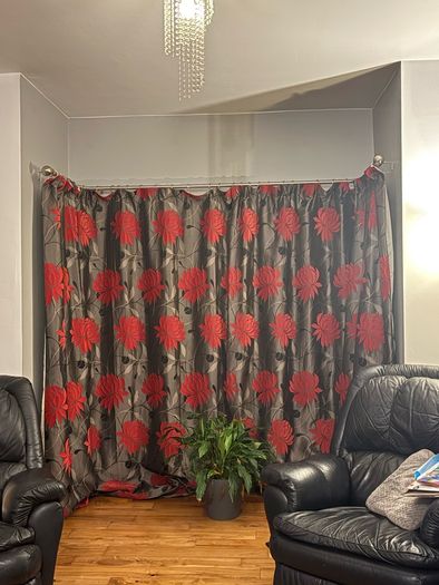 Pencil Pleat lined curtains