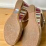 Ugg Atasha striped wedge heeled cream leather sandals Image 10
