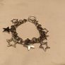 Heavy link chain bracelet with star charms Image 2