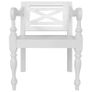 Batavia Chairs 2 pcs White Solid Mahogany Wood Image 3