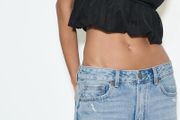 Stradivarius (Zara Group) Tall High Waist Straight Wide Leg Jeans   Size 42 UK 14