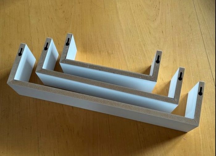 3 Set U-Shape Floating Wall Shelf