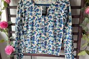 cardigan 100% cotton floral vintage inspired round neck cardigan uk 12