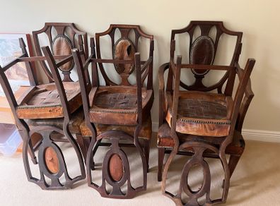 antique chair x6