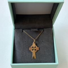9ct Gold Celtic Cross Necklace