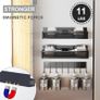 Magnetic Spice Rack for Refrigerator, 3 Pack Magnetic Shelf, Moveable Magnet Fridge Organizer with 8-Hook Rack, Seasoning Organizer for Kitchen Organization and Storage (3 Pack) Image 3