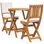 Bistro Set 3 pcs Brown Solid acacia wood Image 4