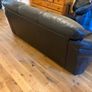 black leather 3-seater sofa / couch Image 3