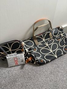 Orla Kiely Linear Stem Bag and Purse Set