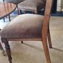 mahogany coffee table and 6 chairs, corner cabinet , 3 crystal bowls Image 3