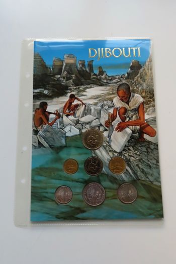 Djibouti vintage original coins set 1977 - 1991 BUNC