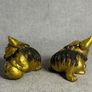 Guardian Lion statues - Gilt Bronze Image 5
