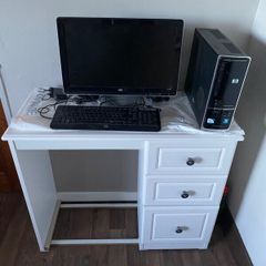 Computer desk/ makeup station & stool/ desk chair