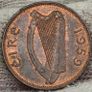 Ireland 1959 1/4d Farthing Coin Very Nice Grade Double Fada Coin Image 2