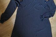 Navy Polka Dot Dress  Size 12