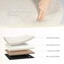 Folding Ottoman Storage Bench,Boucle Footstool Oval, End of Bed Stool, Ideal for Living Room, Bedroom, 100L Storage Space,White,110x38x38cm Image 7