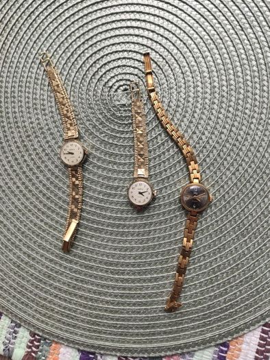 Vintage 1980s Ladies Mechanical Watches (Chaika & Zaria) - Lot of 3