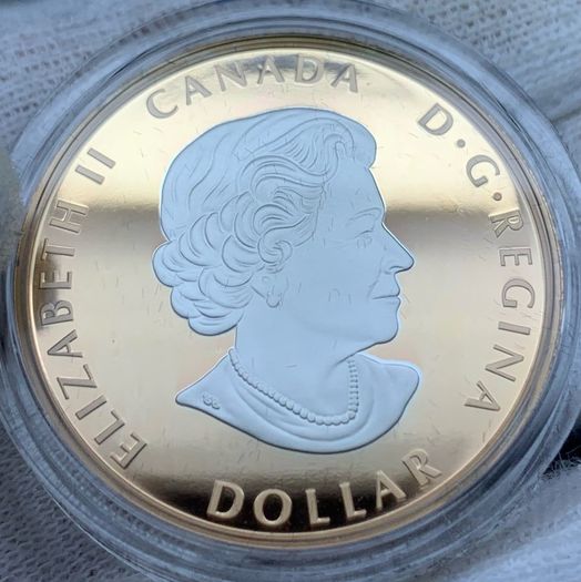 Canada 2023 Silver Peace Dollar Selective Rose Gold Plating