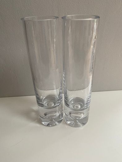 hand blown Scandinavian style bubble glass vases