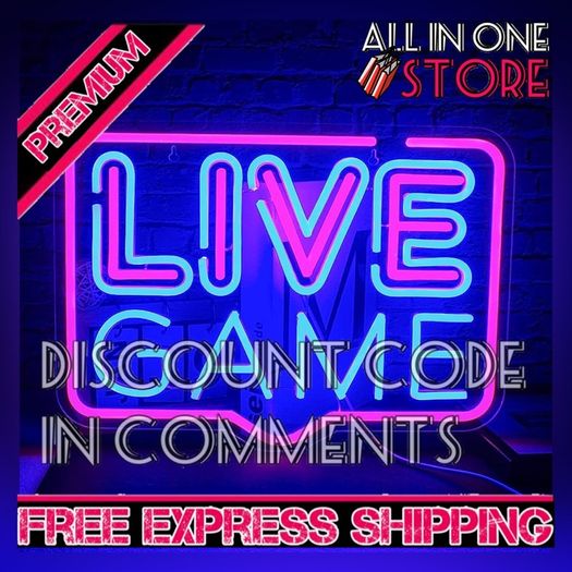 Live Game Neon Signs Gaming Neon Light LED Game Sign Acrylic Neon Wall Sign Night Light for Game Room Gaming Zone Decor (FREE SHIPPING)