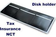 New Black Windscreen Tax, Insurance, NCT Disc Holder for Cars Vans Taxi 3 pocket