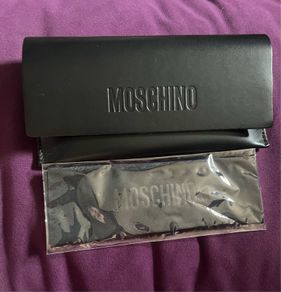 moschino sunglasses leather case brand new
