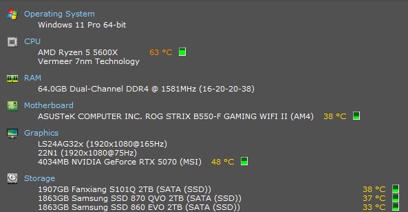 Gaming Pc Rtx 5070 12gb, Ryzen 5 5600x, 64gb Ram