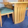 8-10 Oak Veneer Dining Table + 6 chairs Image 3