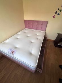bed with mattress