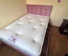 bed with mattress