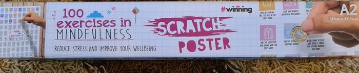 100 Exercises in Mindfulness - Scratch poster