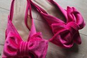 Asos Pink Velour Bow Slingback