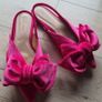 Asos Pink Velour Bow Slingback Image 2