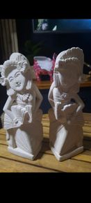 sandstone bookends/statues
