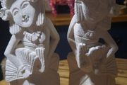 sandstone bookends/statues