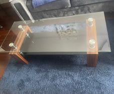Glass coffee table