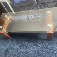 Glass coffee table