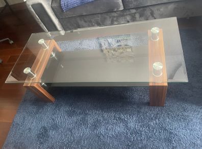 Glass coffee table