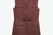 M&amp;S linen wide trousers  utility waistcoat set