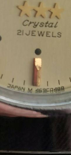 Vintage 70's Japanese ORIENT -Crystal Day-Date