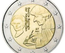 Netherlands 2 Euro Commemorative Coin 2011 -  500th Anniversary of the Publication of the World-famous Book Laus Stultitiae by Desiderus Erasmus.