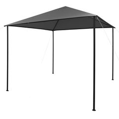Gazebo 3x3 m Anthracite Fabric and Steel 180 g/sq. meter